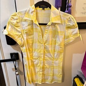 Express Yellow Plaid Blouse